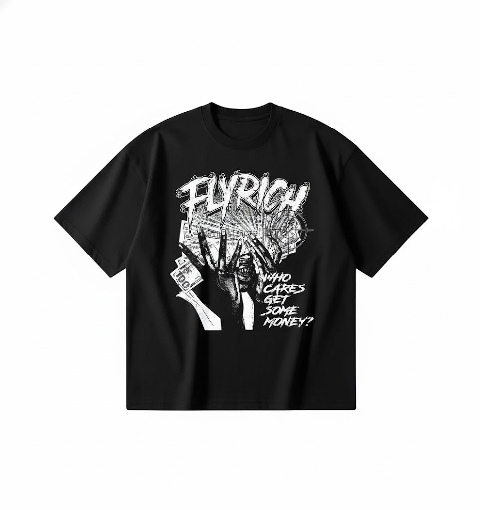 "FLYRICH" Boxy Fit T-shirt